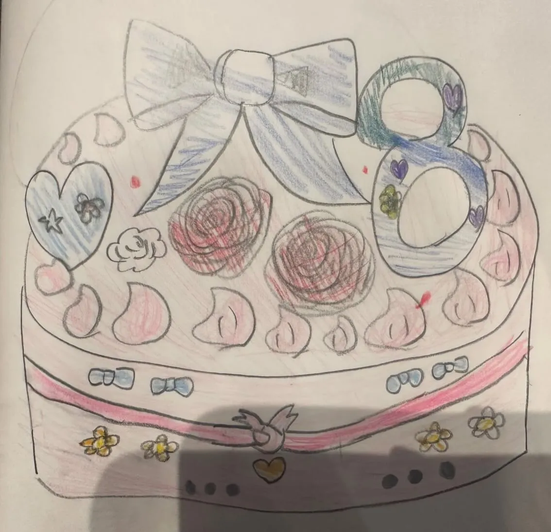 お客様デザインのオーダーメイドケーキ🎀