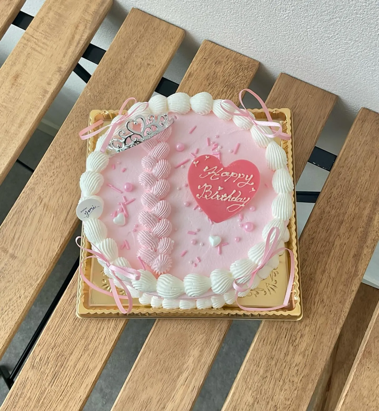 ピンクのバースデーケーキ🩷