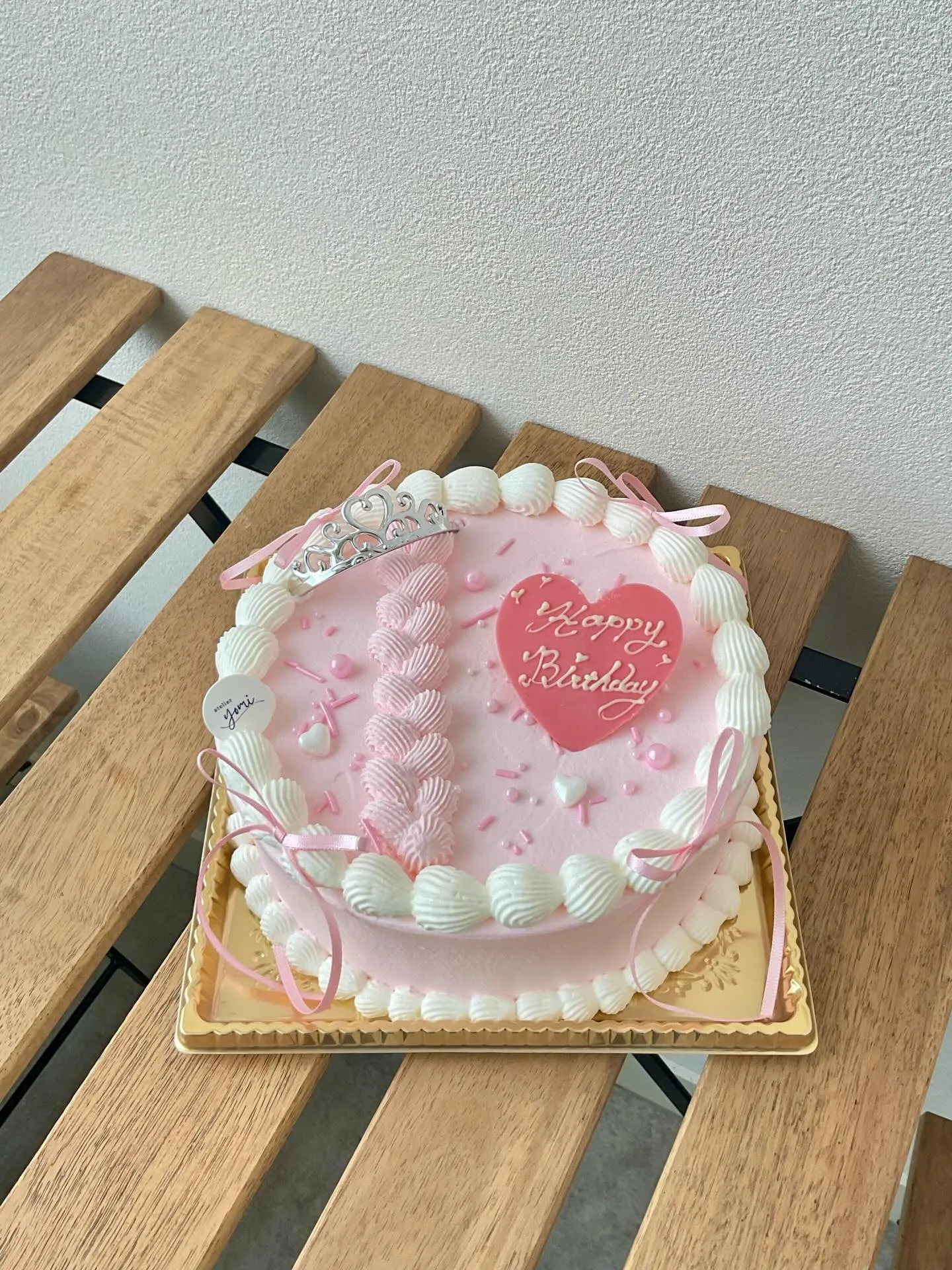 ピンクのバースデーケーキ🩷