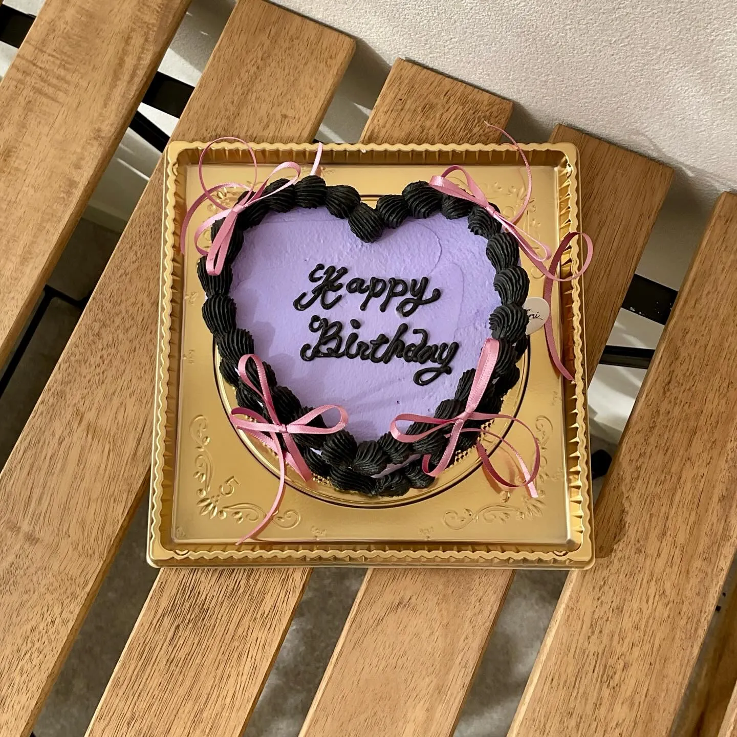 ハートのバースデーケーキ🖤🎀