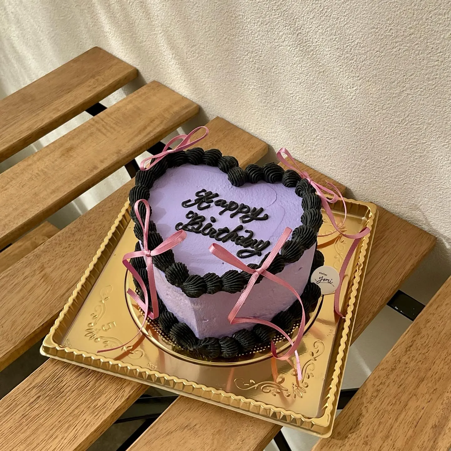 ハートのバースデーケーキ🖤🎀