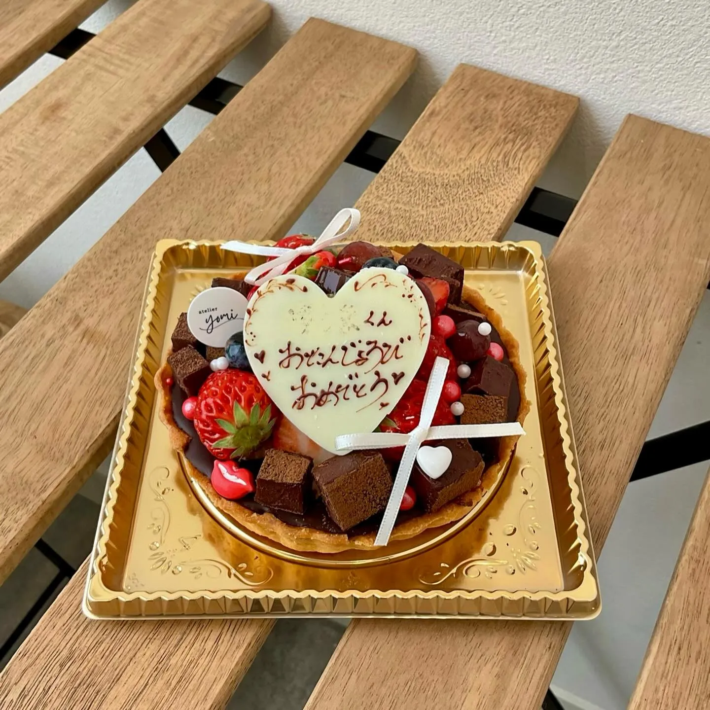 甘酸っぱいいちごと、濃厚チョコレートのタルト🍓🍫