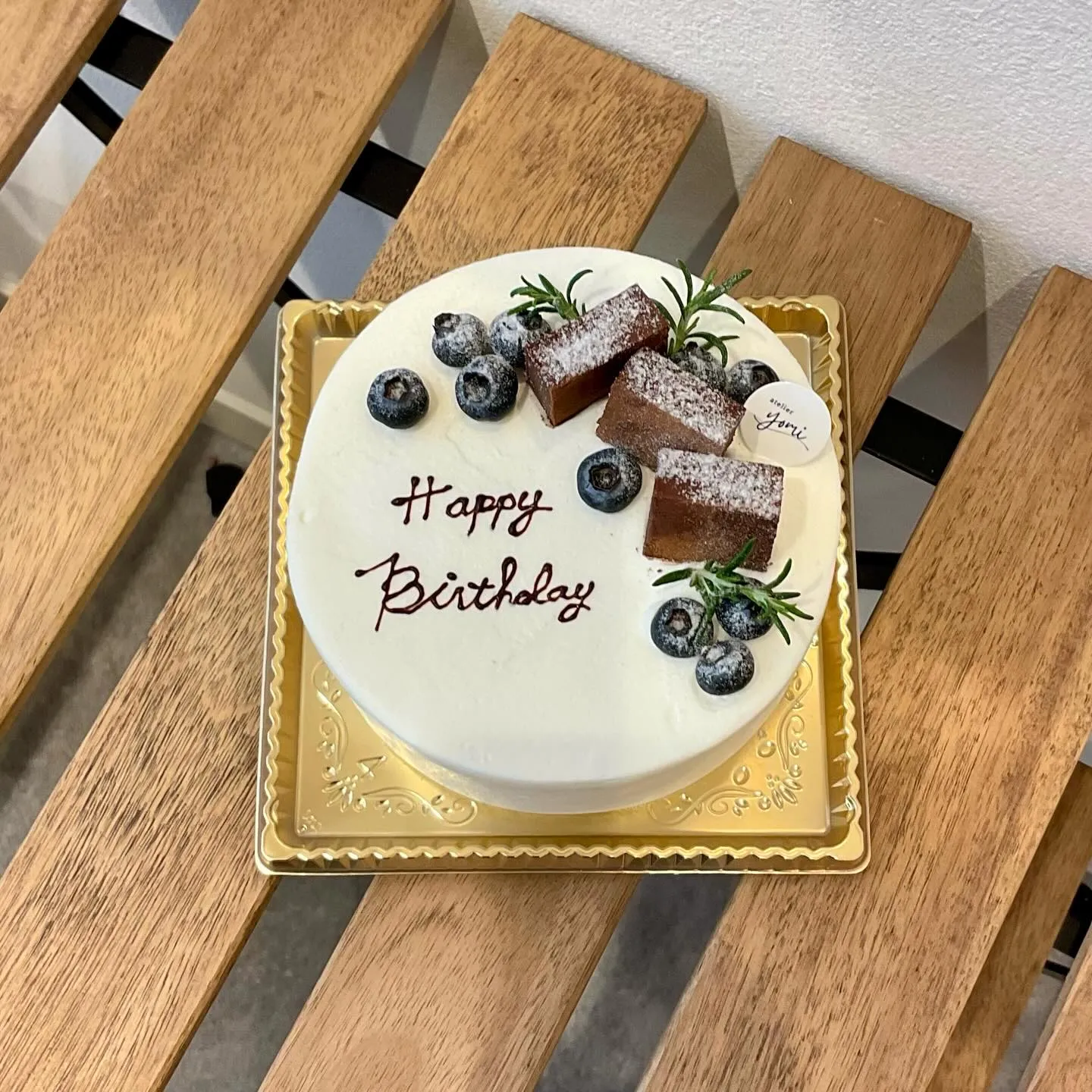 生チョコ×ブルーベリーのデコレーション