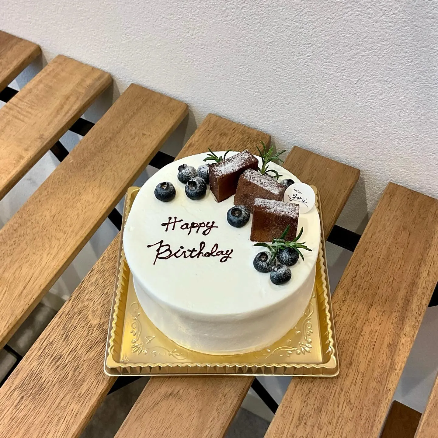 生チョコ×ブルーベリーのデコレーション