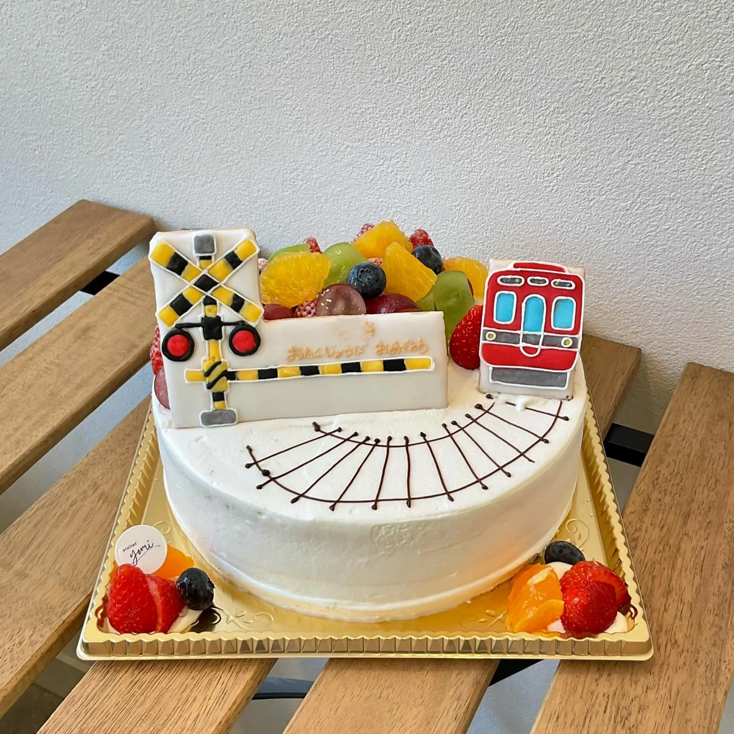 踏切と電車のデコレーション🚃