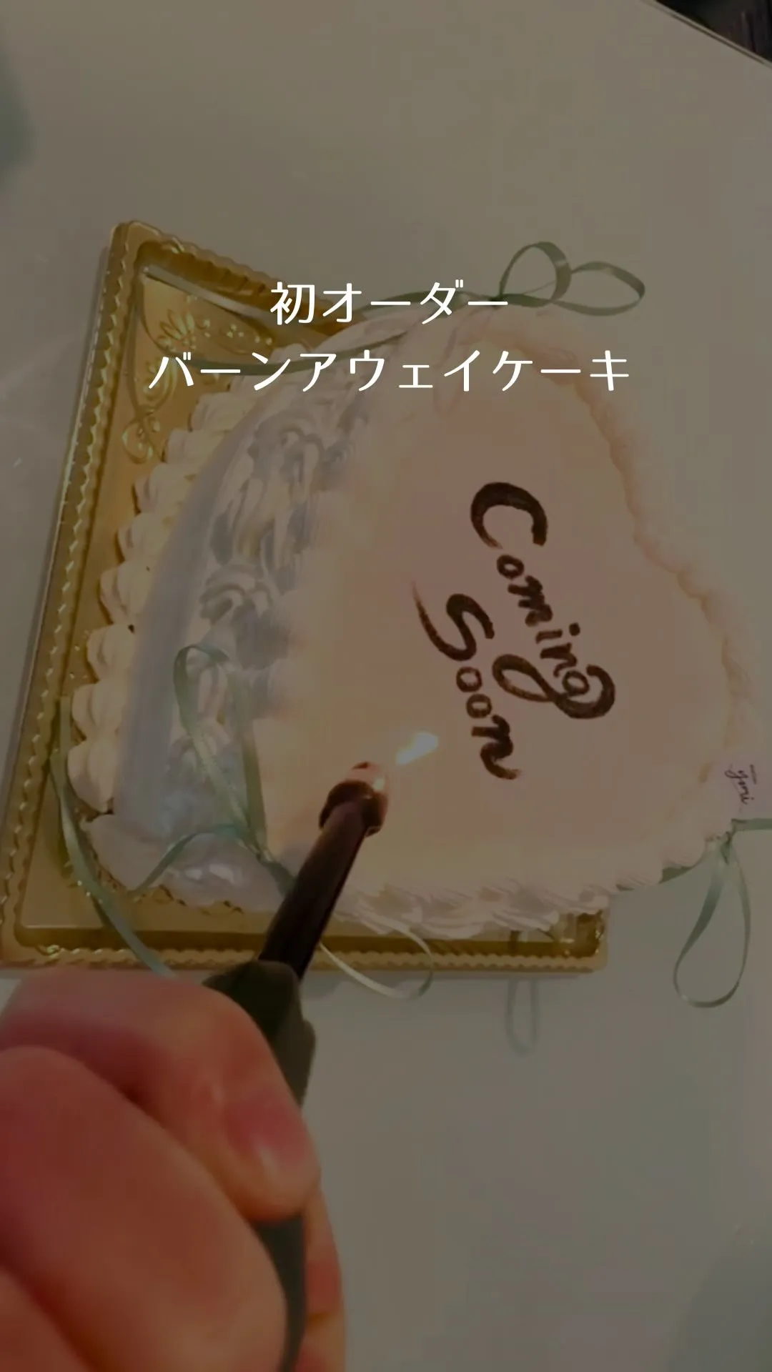 ケーキを燃やすとメッセージが出てくるバーンアウェイケーキ